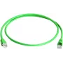 Telegärtner 100008571 cable de red RJ45, CAT 5e F/UTP, 3,0 m, verde, ignífugo, con protección antiacodamiento