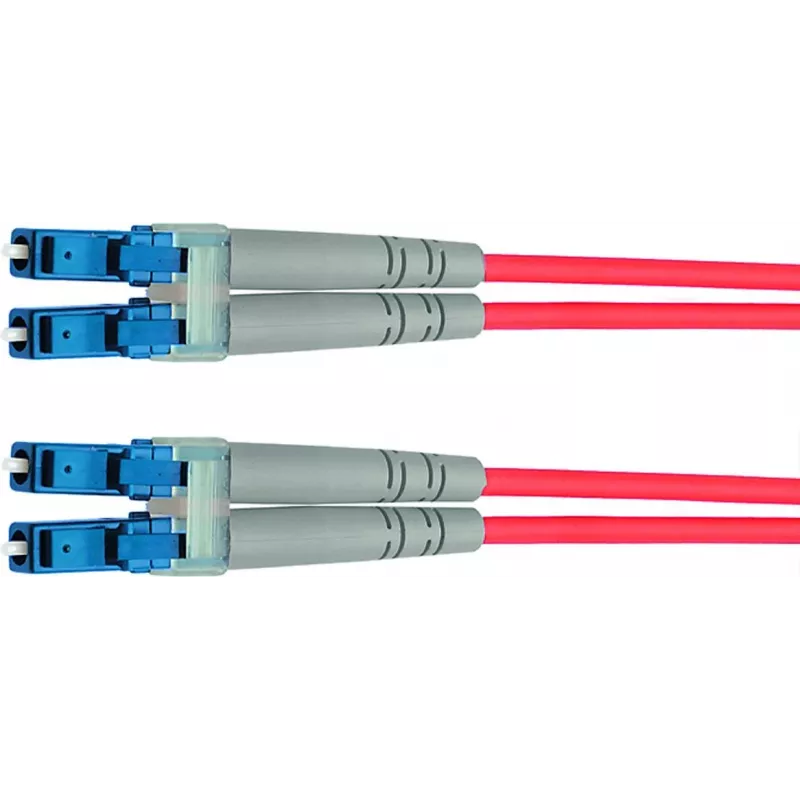 TELEGÄRTNER Cable de fibra óptica LC a LC OM4 dúplex 50/125 multimodo, 10 m, violeta LSZH 100011512