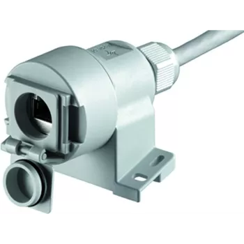 Telegärtner AMJ45 conector hembra RJ45 categoría 6A, recto, 8P8C, gris claro, IP67