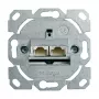 Telegärtner AMJ45 Módulo de conexión de datos, 2 puertos RJ45, Cat.6A blindado, 10G, IDC sin herramienta, carcasa de zinc