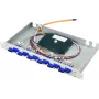 Telegärtner panel de parcheo de fibra óptica Basis eco 19 pulgadas 1U con 12 acopladores SC dúplex y 24 pigtails SC OM2, 50/125µm, multimodo