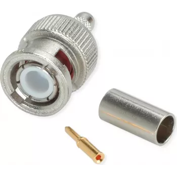 Telegärtner conector de crimpado BNC G01 50 ohmios, crimp/crimp, Professional, A0205, para RG-58 C/U, Belden YR23092, UG-1785/U, pack de 5