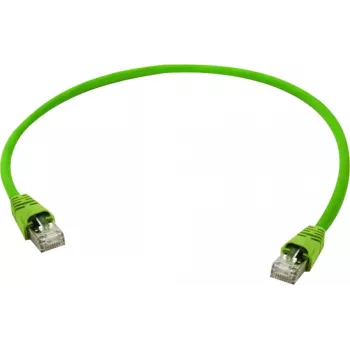 Cable de red patch Cat.7 S/FTP Telegärtner, 1,0 m, verde, 500 MHz, RJ45, 10 Gbps L00000A0149