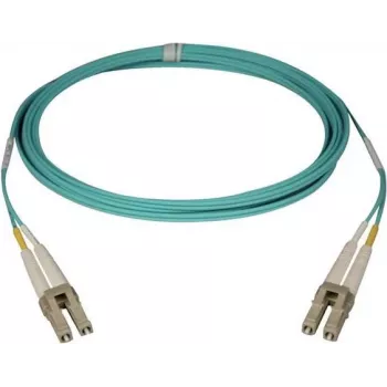 Telegärtner cable de parcheo de fibra óptica LC a LC multimodo OM3 dúplex, 2m, aqua L00871A0006