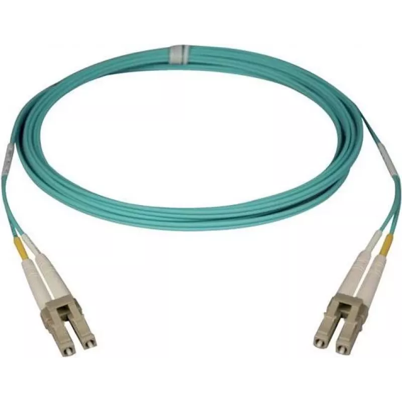 Telegärtner cable de parcheo de fibra óptica LC a LC multimodo OM3 dúplex, 2m, aqua L00871A0006