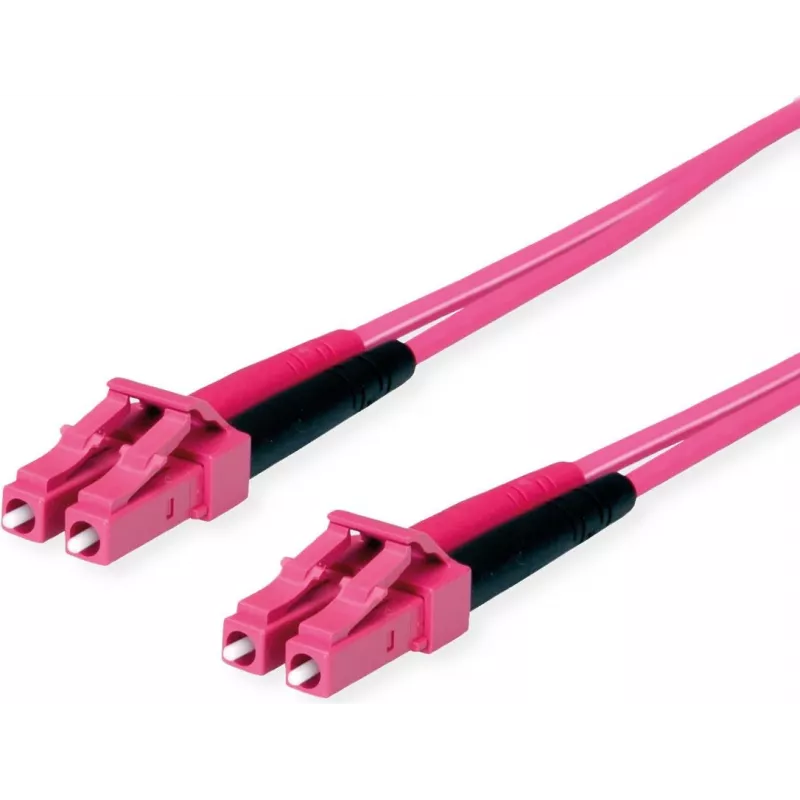 Telegärtner cable de red de fibra óptica LC a LC OM4 dúplex, 2m, violeta 100011327