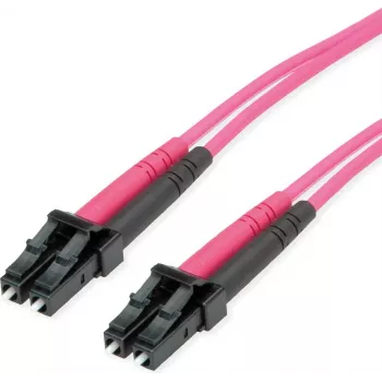 Telegärtner cable de red de fibra óptica LC a LC OM4 dúplex, 2m, violeta 100011327