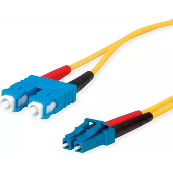 Telegärtner cable de parcheo de fibra óptica LC a SC monomodo, 2m, 9/125µm, LSZH amarillo