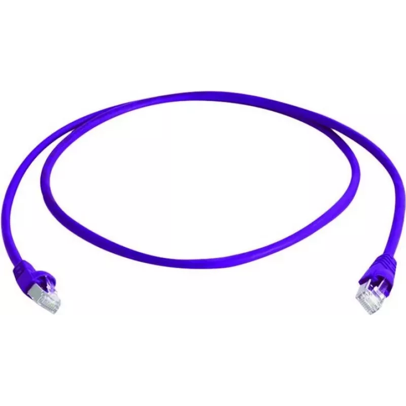 Telegärtner MP8 FS 500 Cat 6a S/FTP cable de red, conector macho RJ-45 a conector macho RJ-45, 0,5 m, violeta, Snagless
