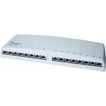 Telegärtner MPD16 K Panel de Parcheo - 16 Puertos RJ45 - Cat.6a - Alpine White