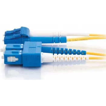 Telegärtner Cable de fibra óptica monomodo LC dúplex a SC dúplex, 3m, LSZH, amarillo L00890A0041