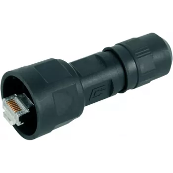 Telegärtner STX V1 set de conectores macho RJ45 plástico variante 1 recto 8P8C negro J80026A0009 1 ud.