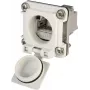 Telegärtner STX V6 Set de conector hembra RJ45 de montaje en panel variante 6, 8P8C, apantallado, Cat.6A, IP67, gris claro J00020A0483