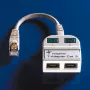 Telegärtner Token Ring Splitter conector macho RJ45 a 2x conector hembra RJ45 apantallado gris claro J00029A0011