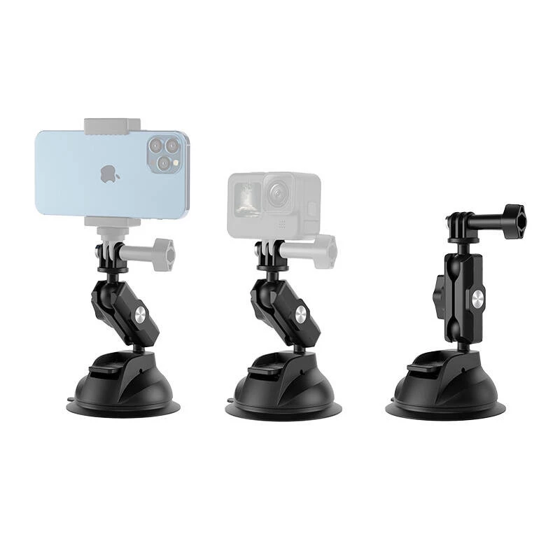 TELESIN soporte universal de ventosa con soporte para móvil y soporte para cámara de acción TE-SUC-012