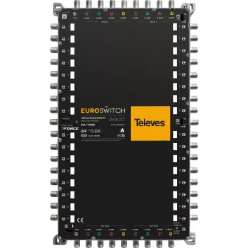 TELEVES EUROSWITCH 9x9x32 F Multiswitch, 8 entradas de satélite, 32 salidas de usuario, en cascada