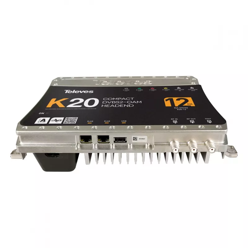 Televes K20-12 cabecera compacta 12 transpondedores DVB-S2 a QAM