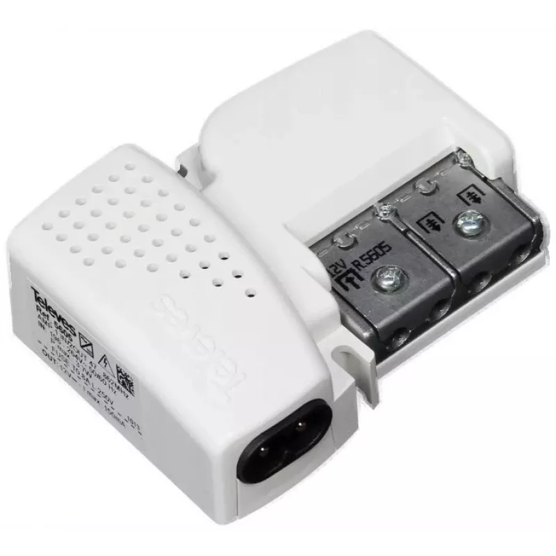 TELEVES PicoKom 1 EC amplificador de antena, 1 entrada, 2 salidas, ganancia de 12 dB, 47-694 MHz, conectores F, para interior