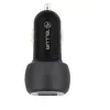 Tellur Cargador de coche USB dual con QC 3.0, 6A Negro
