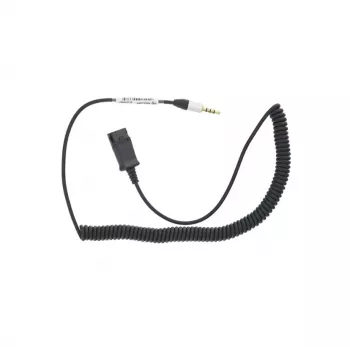 Tellur Cable adaptador QD a jack 3,5 mm 4 polos 2,95 m Negro