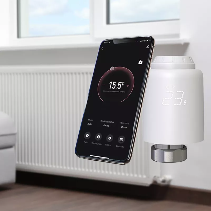 Tellur válvula termostática para radiador Smart WiFi RVSH1 LED blanca
