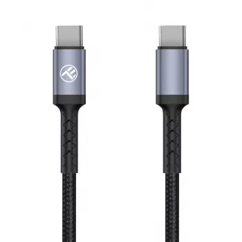 Tellur Cable Type-C a Type-C 3A PD60W 2m nailon Negro