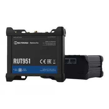 Teltonika RUT951 Router 4G LTE Cat 4 Wi-Fi Dual SIM eSIM con fuente de alimentación UK