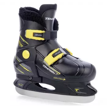 Tempish FUR EXPANZE PLUS Patines de hockey sobre hielo ajustables para niños, EU 29-32, Negro/Gris