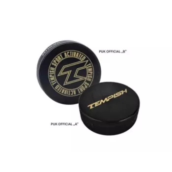 Disco de hockey sobre hielo oficial Tempish PUCK – goma vulcanizada, estándar IIHF/NHL