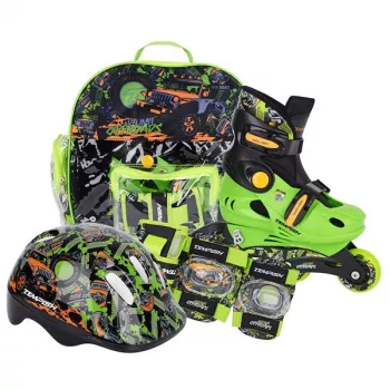 Tempish Racer Baby patines en línea con set de protección, 30-33