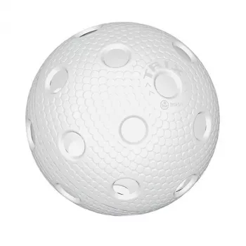 Tempish TRIX Pelota de floorball blanca - Balón de partido y entrenamiento aprobado por la IFF, 72 mm, 23 g