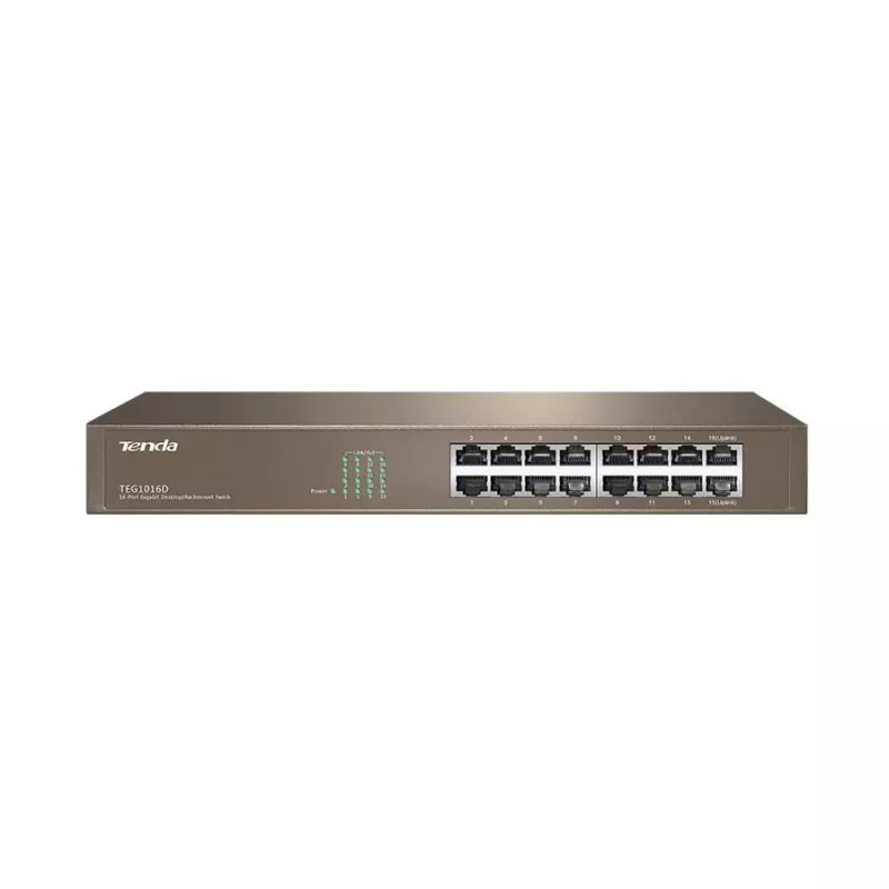 Tenda Switch Gigabit Ethernet de 16 puertos No gestionado Azul