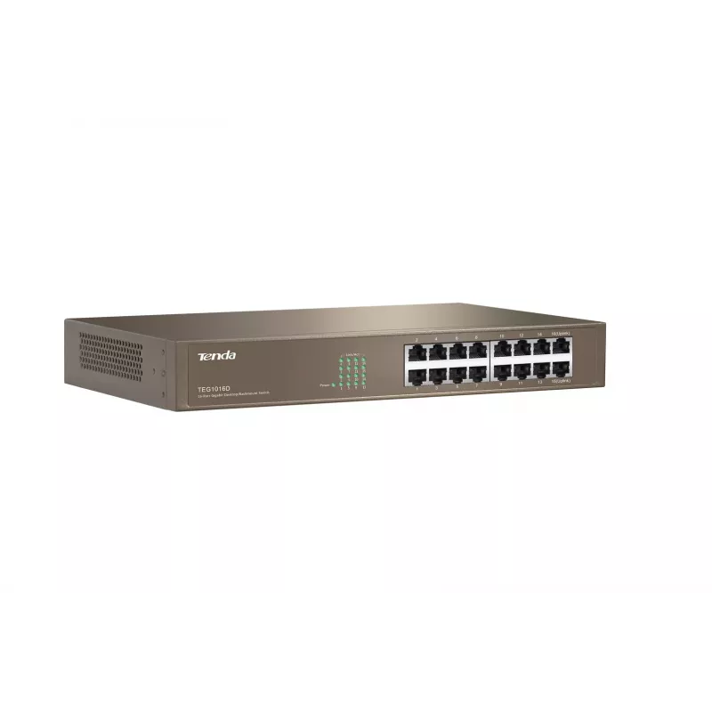 Tenda Switch Gigabit Ethernet de 16 puertos No gestionado Azul