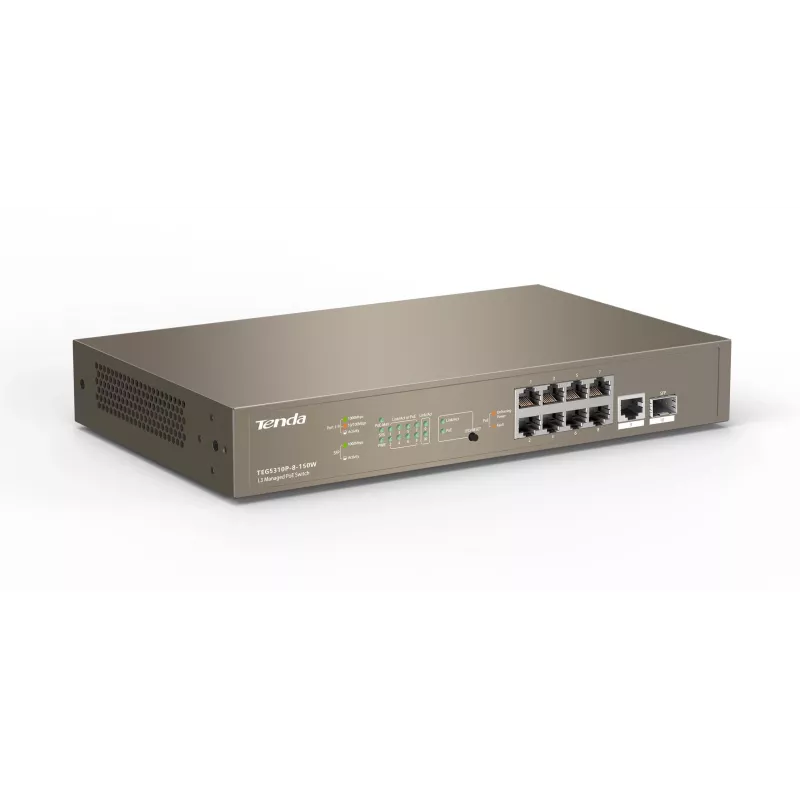 Tenda TEG5310P-8-150W Switch Gigabit PoE+ gestionado Layer 3