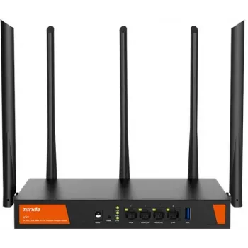 Router inalámbrico Tenda W30E AX3000 Gigabit Ethernet doble banda (2,4 GHz / 5 GHz) negro