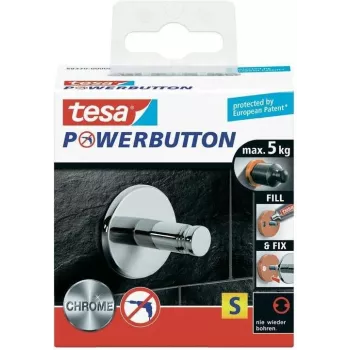 Tesa 59320 gancho adhesivo, blanco, carga máx. 0,5 kg, autoadhesivo, se despega sin dejar residuos