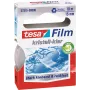 tesa Film Cinta adhesiva universal cristalina, 10 rollos, 15 mm x 10 m, film PP, resistente al desgarro