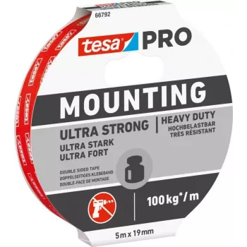 tesa Montaje PRO Ultra Strong 66792-00001-00 Cinta de montaje blanca 5 m x 19 mm 1 rollo
