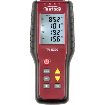 Testboy TV 5300 Termómetro de 4 canales -200 a +1372 °C con sondas