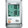 TESTO 175 T2 registrador de datos de temperatura, 2 canales NTC, 1 millón de valores de medición, -35 a +55 °C interno, -40 a +120 °C externo, IP65, interfaz USB, pantalla LCD 0572 1752
