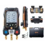 testo 550s set de manómetro digital manifold con Bluetooth y 2 sensores de temperatura de pinza inalámbricos (0564 5501)