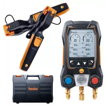 Testo 550s Smart Set set de colector digital con Bluetooth y sensores de pinza 0564 5502