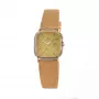 TETRA Reloj mujer 125-C (27mm) - Cuarzo analógico caja de acero inoxidable esfera blanca correa de piel