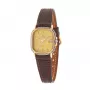 TETRA Reloj de mujer de cuerda manual 124-C-GRNT 23mm Acero inoxidable Gris Piel de ante