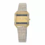 Reloj de mujer TETRA 1128-A 27mm caja de acero inoxidable esfera blanca correa de piel negra cuarzo analógico
