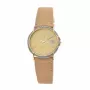 Reloj de mujer TETRA 113-C 32 mm esfera plateada correa de piel negra