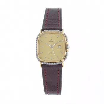 TETRA Reloj para mujer 125-C-RD 27mm piel roja