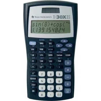 Texas Instruments TI-30X IIS Calculadora científica, pantalla de 2 líneas, alimentación solar y por pila, Negro