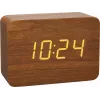 TFA 60.2549.08 CLOCCO Despertador radio controlado efecto madera Marrón