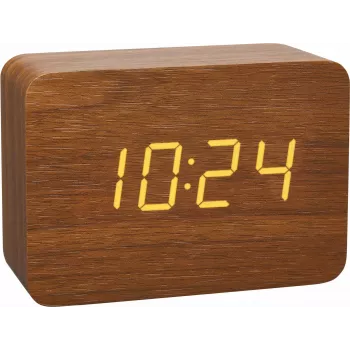 TFA 60.2549.08 CLOCCO Despertador radio controlado efecto madera Marrón